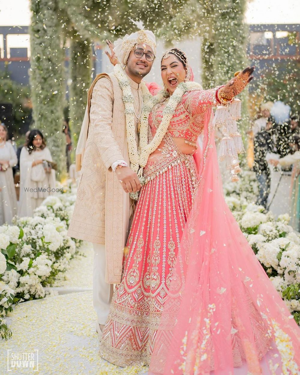 Photo of couple pose for wedding