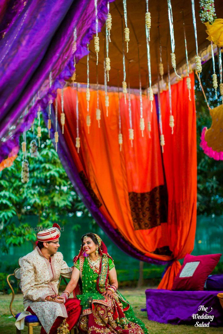 Orange Wedding Decor Photo