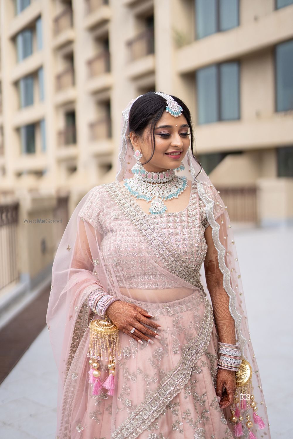 Photo of Pastel pink bridal lehenga