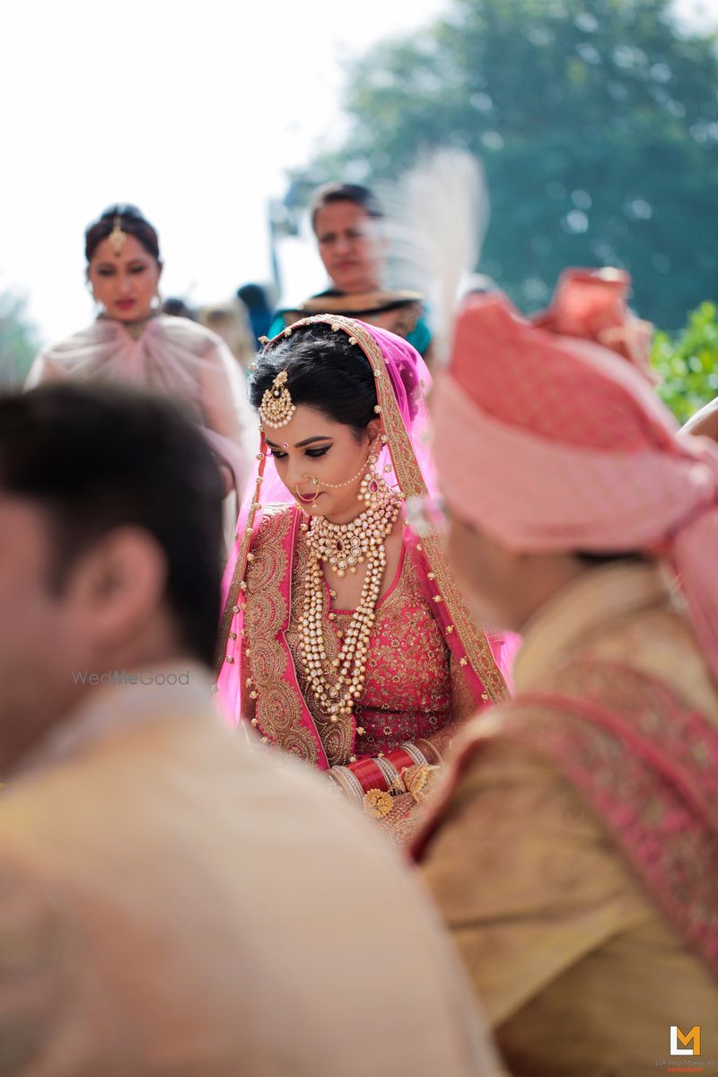 Photo of Pink bridal portrait