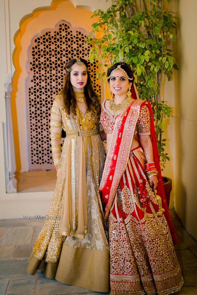 Photo of red bridal lehenga