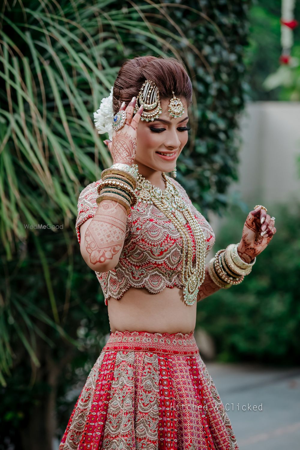 Photo of A bridal blouse with scalloped ends