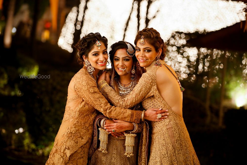 Wedding Photoshoot & Poses Photo gold outfits