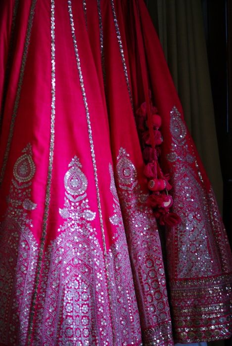 Photo of raspberry pink lehenga