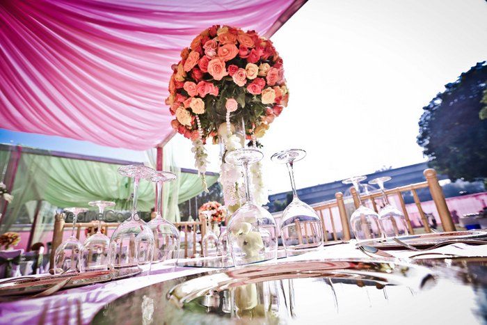 Photo of table centerpieces