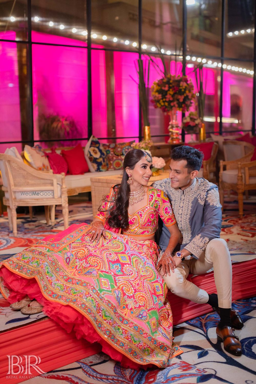 Photo of Multicoloured mehendi lehenga