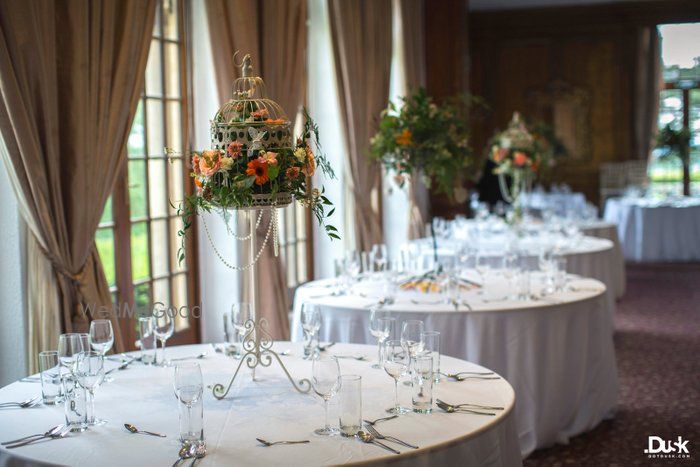 Photo of birdcage table centerpieces