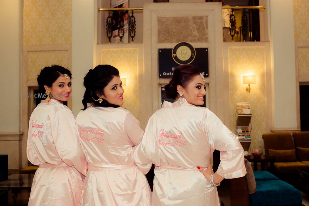 Photo of Coordinated bridesmaid robes