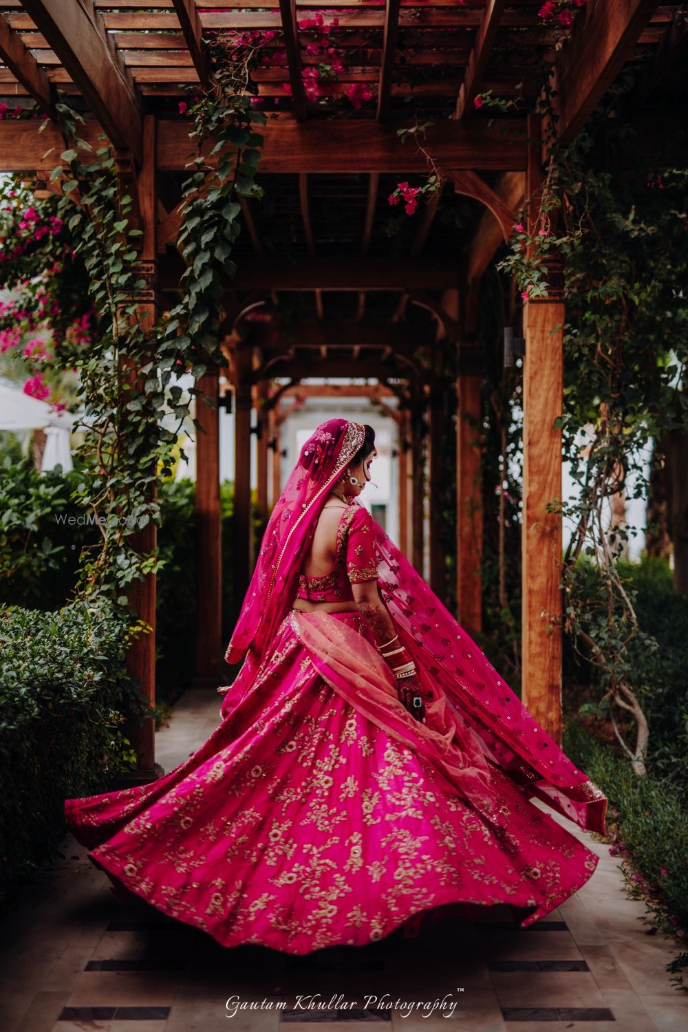 Photo of Beautiful hot pink bridal lehenga for the wedding