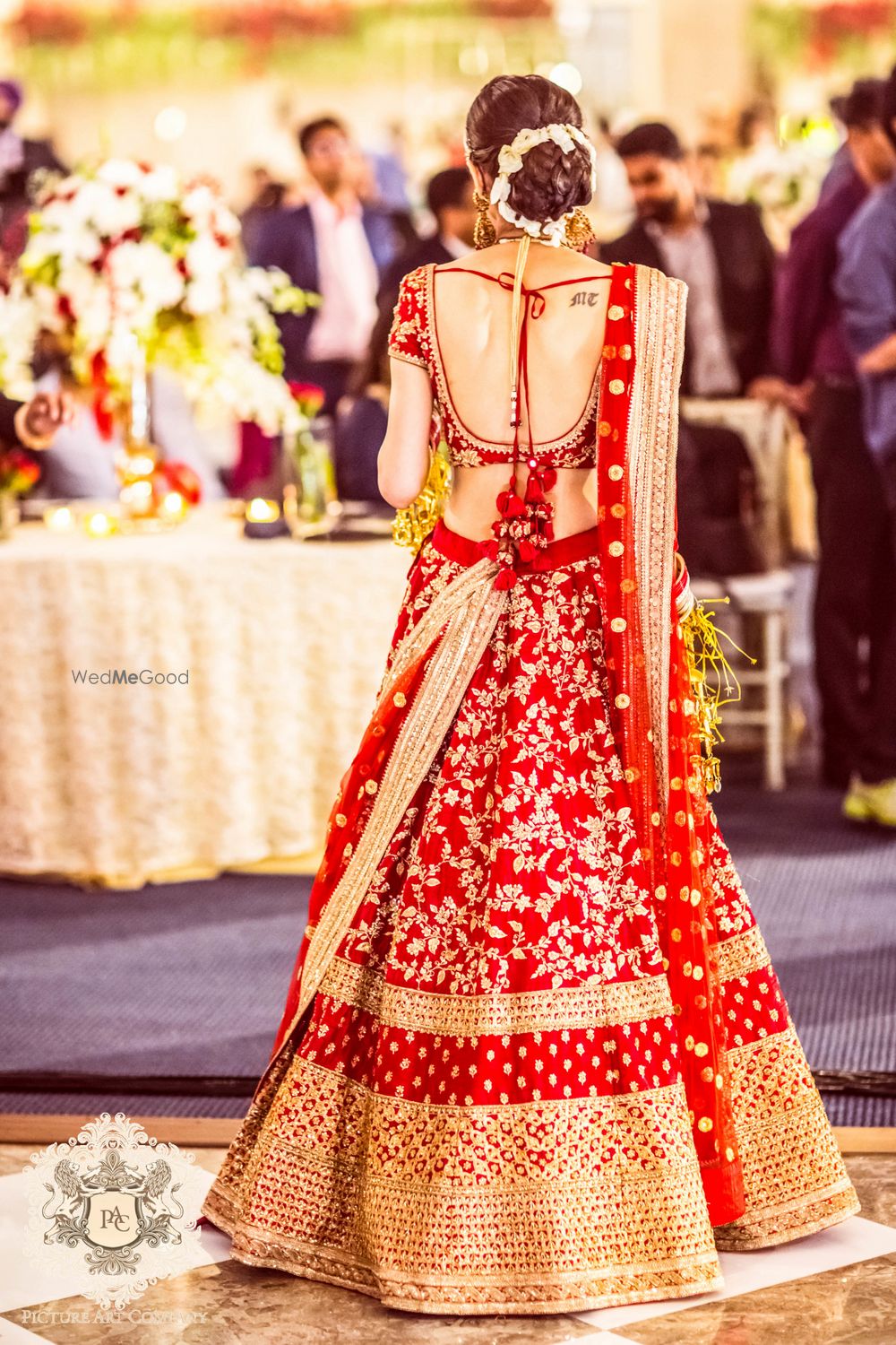 Photo of Bridal back with deep cut blouse