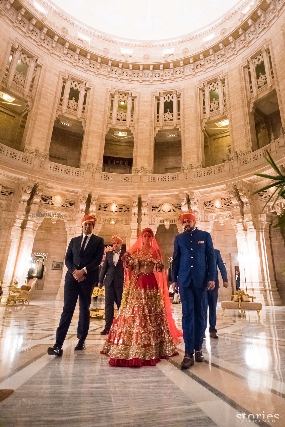 Photo of Bridal entry portrait with brothers