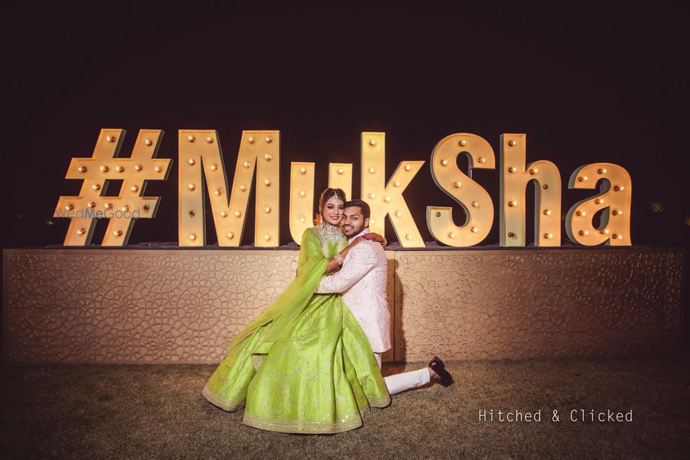 Photo of Personalised mehendi photobooth with giant hashtag