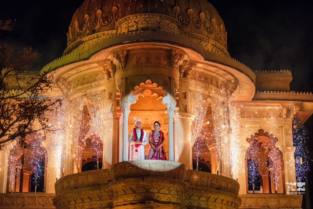 Photo of Gorgeous couple portrait right after jaimala