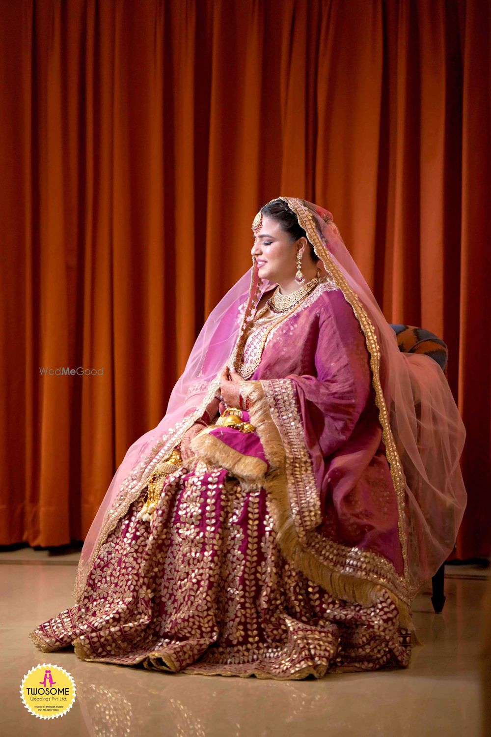 Photo of bridal portrait in lehenga