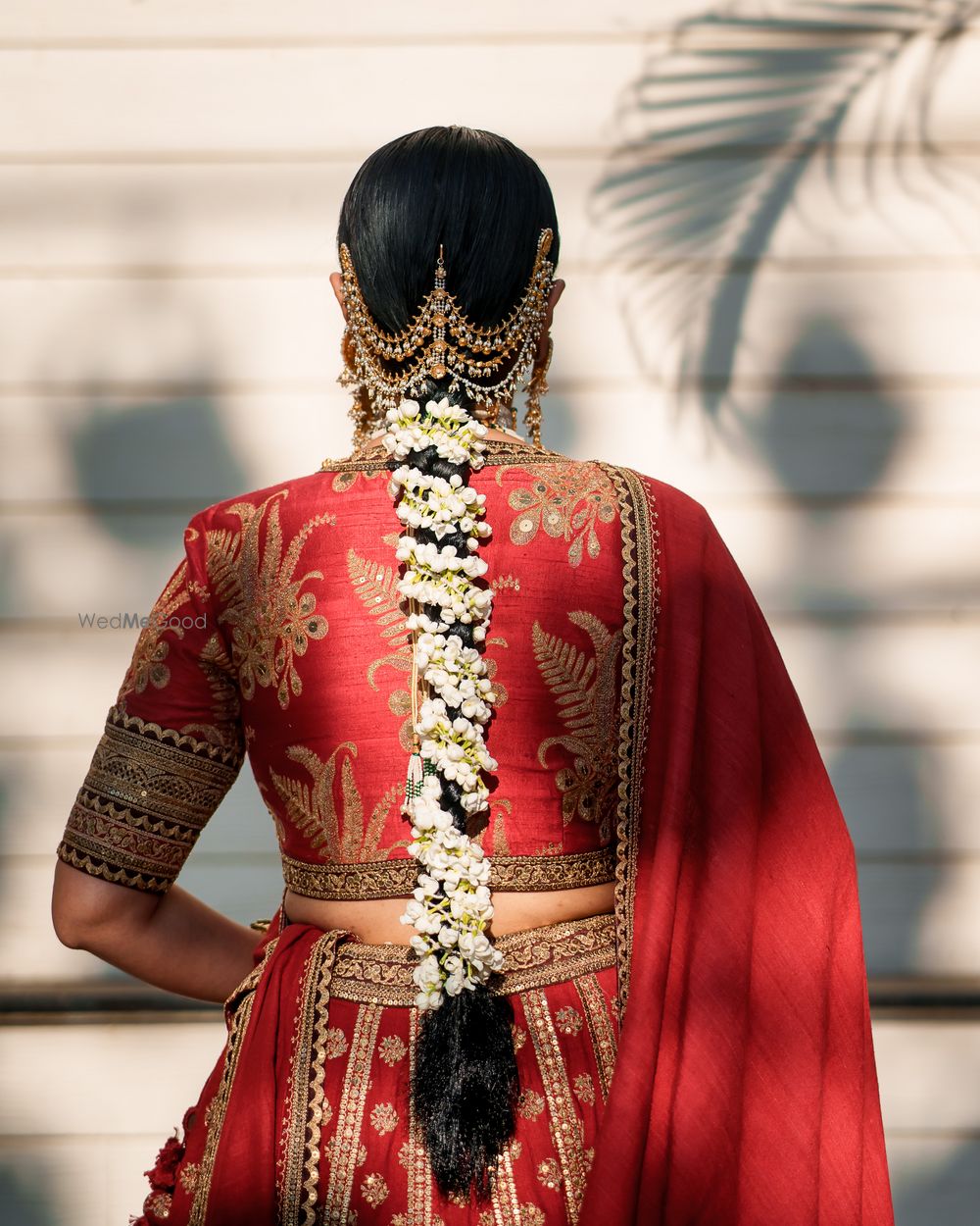 Photo of bridal hairstyle of braids