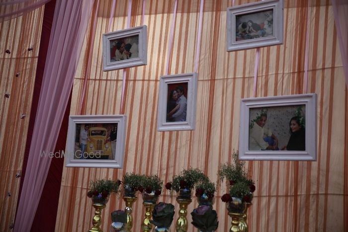 Photo of memory wall on wedding