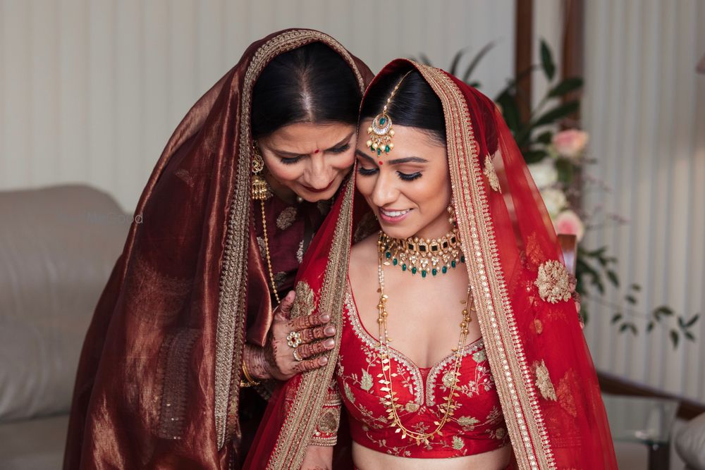 Photo of Bride with her mother having their moment.