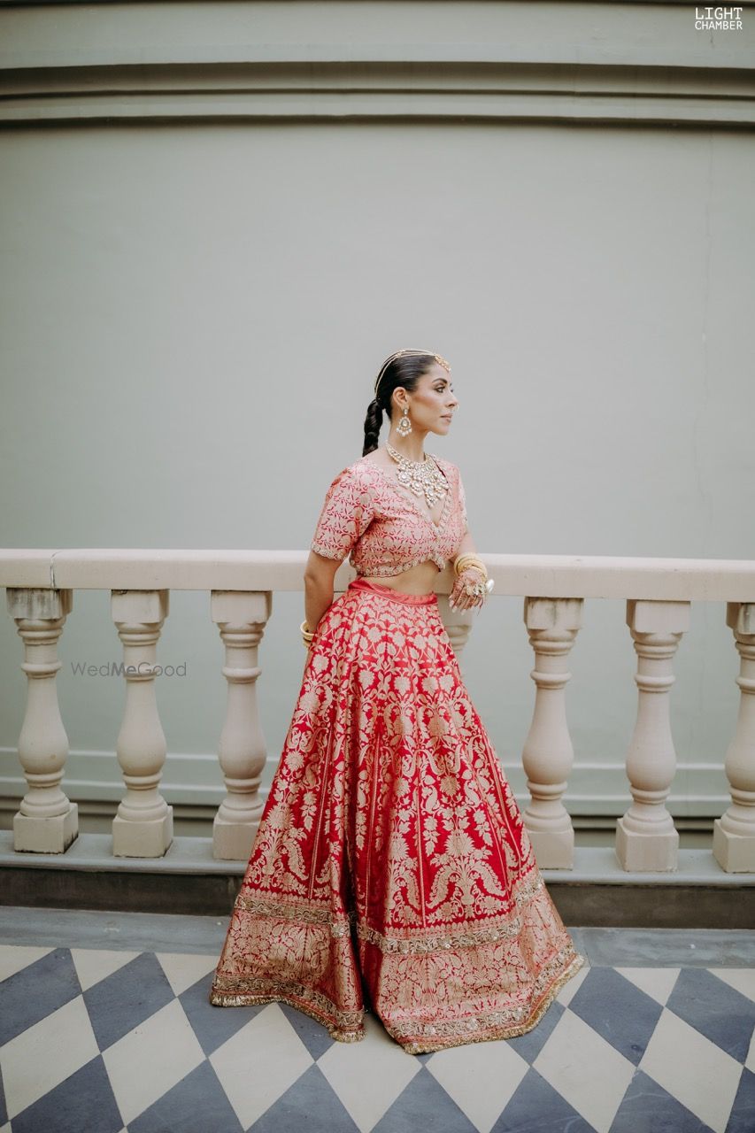 Photo of wedding day bridal portrait