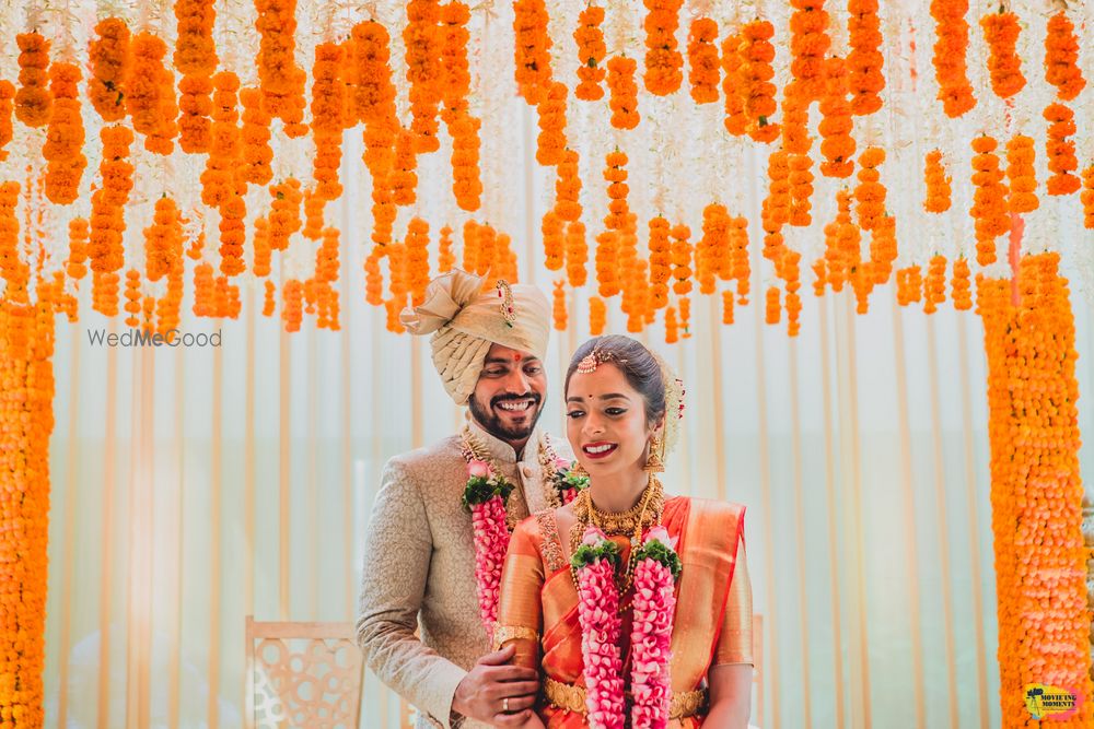 Photo of South indian couple portrait mandap photo