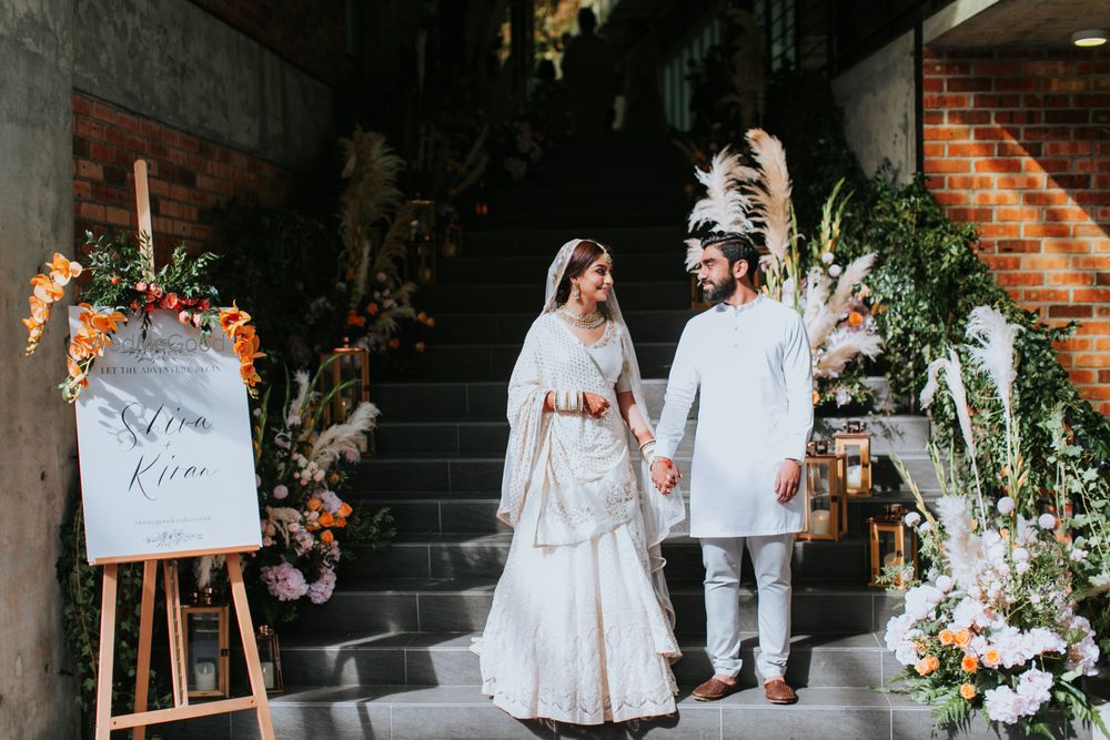 Photo of wedding day couple shot