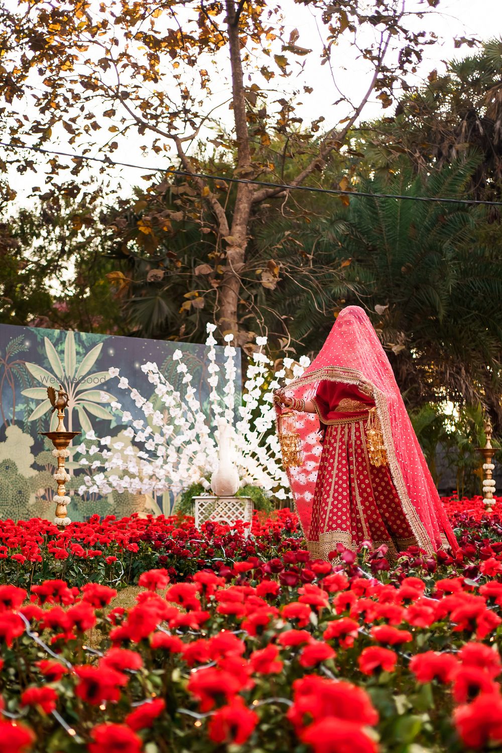 Photo of red bridal lehenga