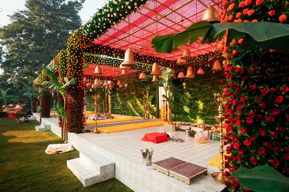 Photo of florfal mandap decor