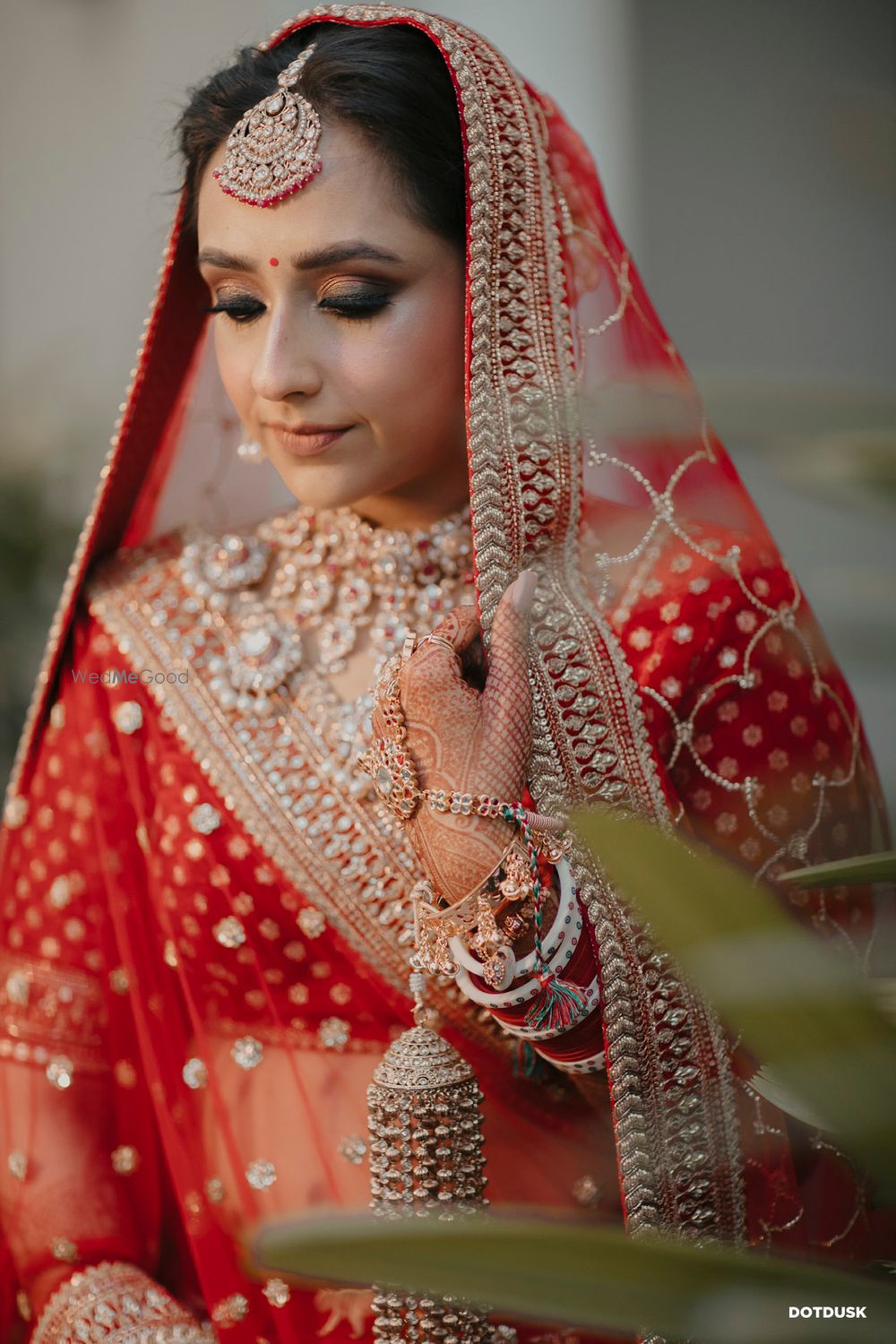 Photo of wedding day bridal portrait