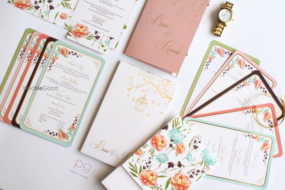 Photo of floral vintage summer invites