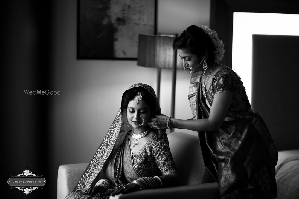 Photo of black and white mom and daughter portrait