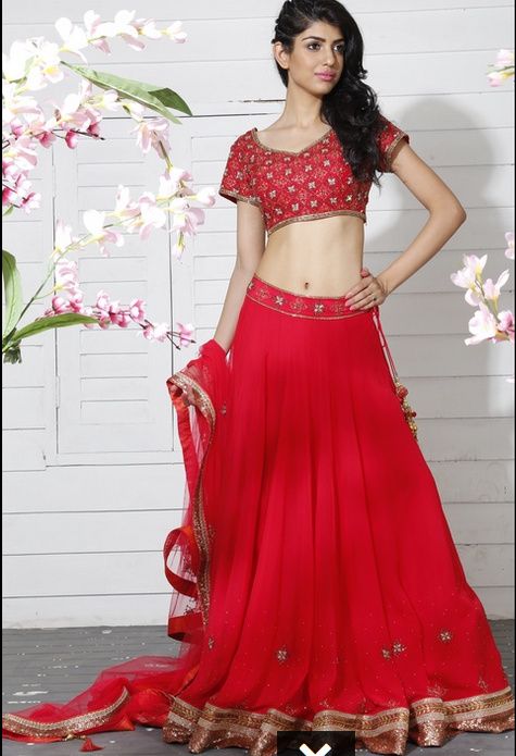 Photo of red light lehenga