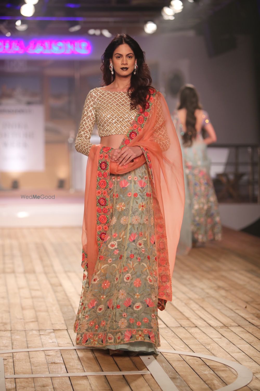 Photo of mint lehnga