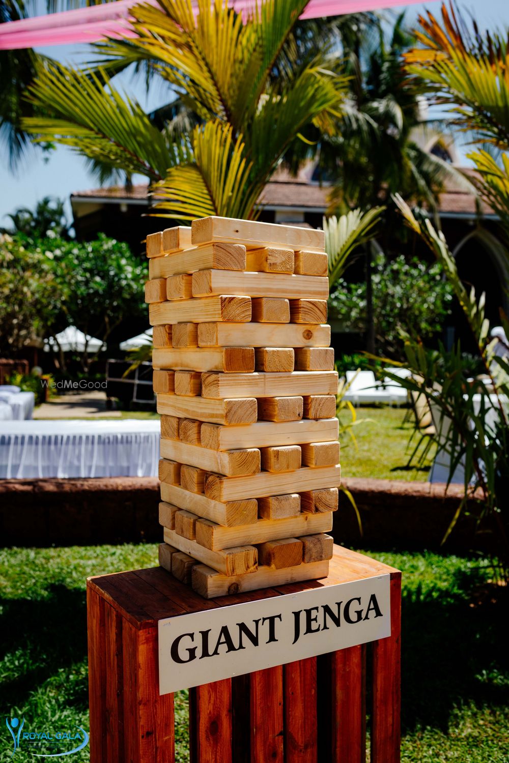 Photo of Giant Jenga game for the guests.