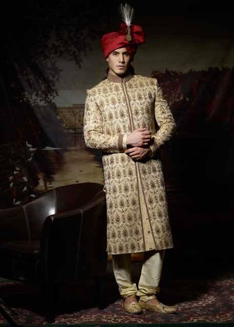 Photo of cream sherwani