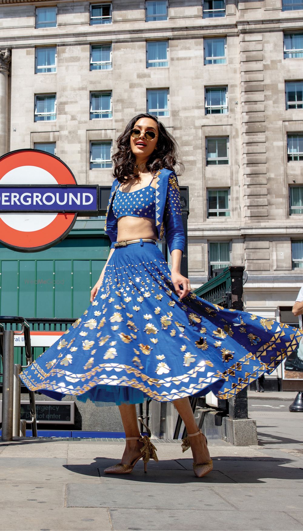 Photo of Indo western short lehenga for mehendi