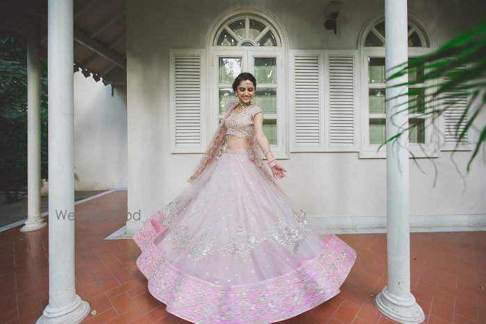 Photo of Baby Pink and Silver Twilring Lehenga