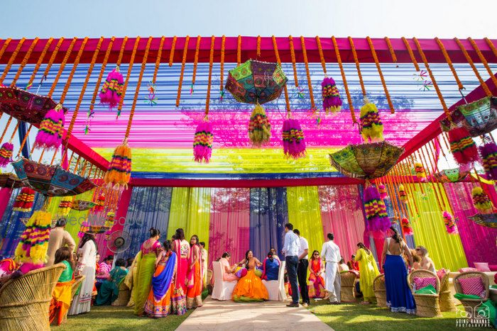 Photo of Colorful mehendi decor