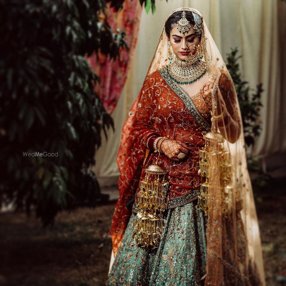 Photo of An offbeat heavy bridal lehenga