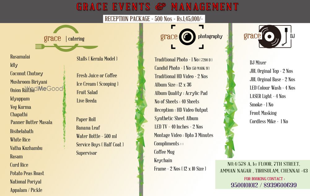 Photo From Grace Caterers - Vegetarian Menu - By Grace Caterers