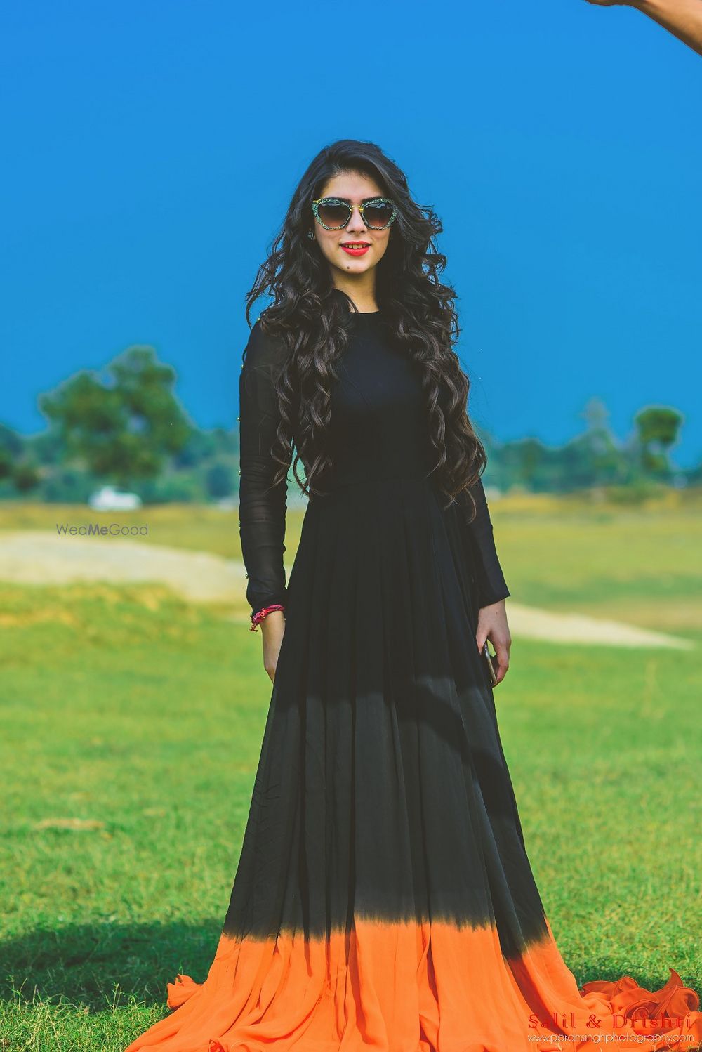 Photo of Black and orange anarkali