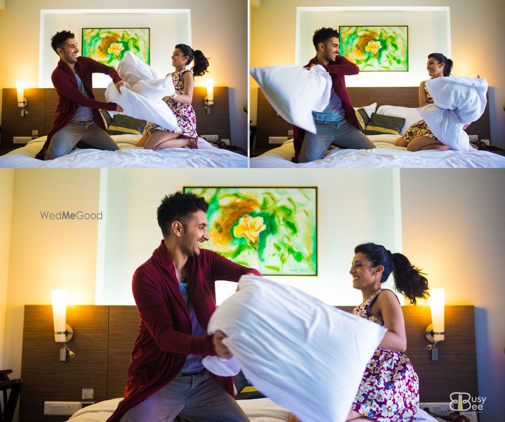 Photo of Pillow fight Pre-wedding shoot