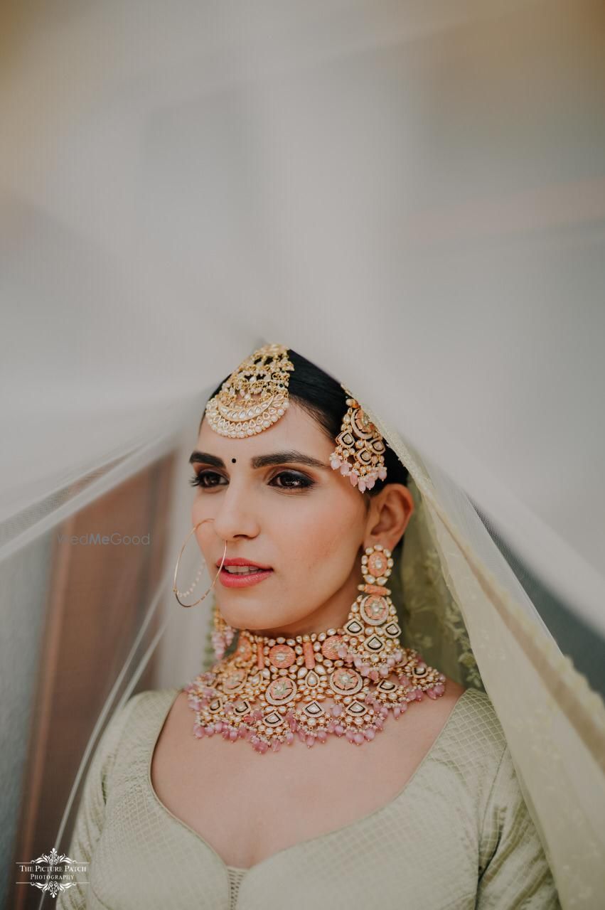 Photo of Bridal jewellery veil shot