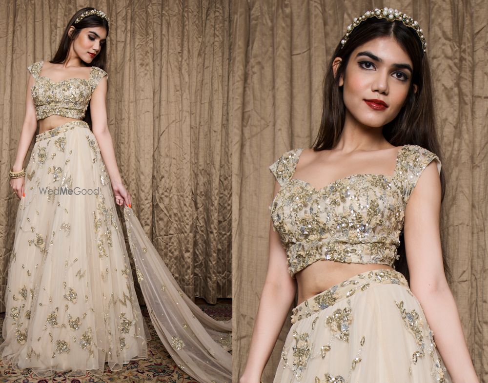 Photo of gold lehenga