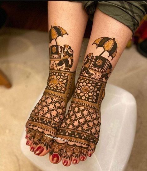 Photo From Leg Mehndi Designs - By Anoop Mehandi Artist