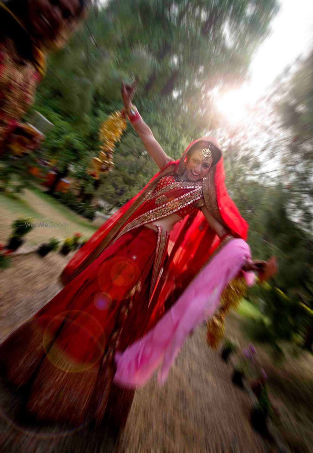 Photo of red velvet lehenga