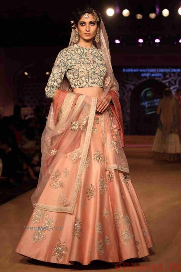 Photo of peach  lehenga