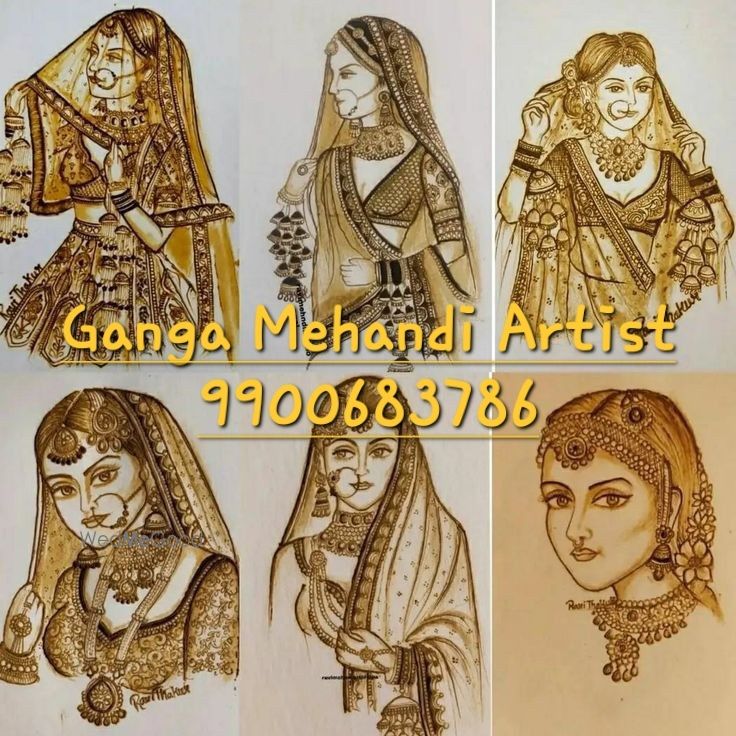 Photo From Dulha Dulhan Face Design's, In Bridals - By Ganga Mehandi Artist