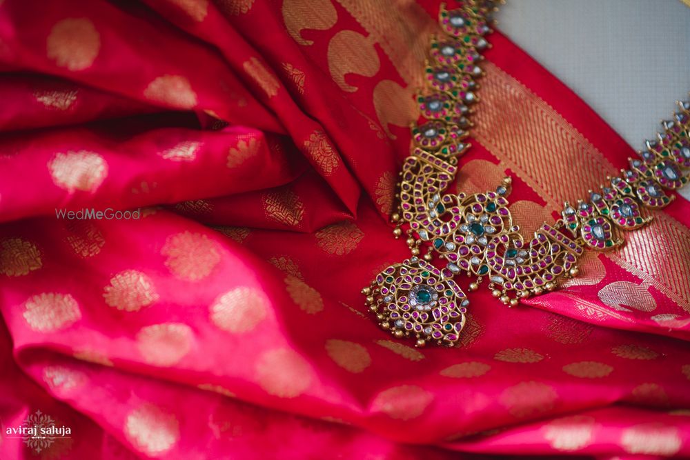 Photo of red banarsi saree