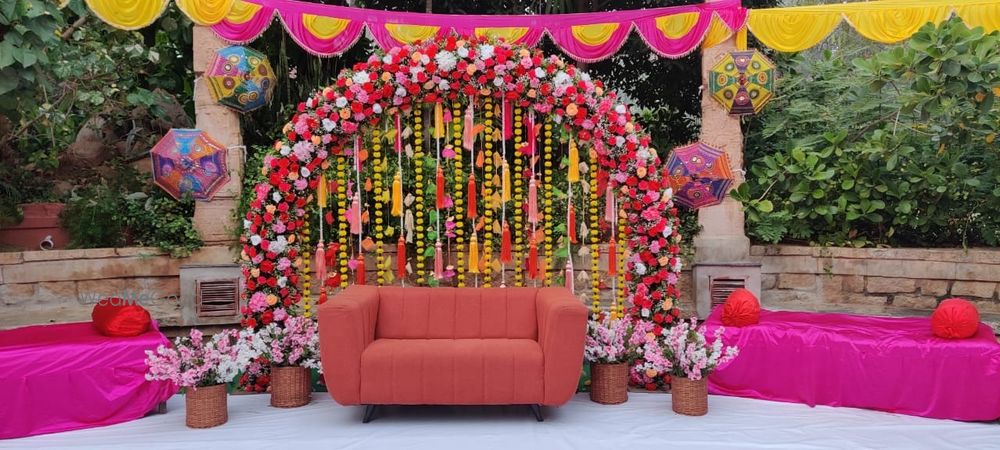 Photo From Haldi & Mehandi Backdrops  - By New Lotus Flower Decoration