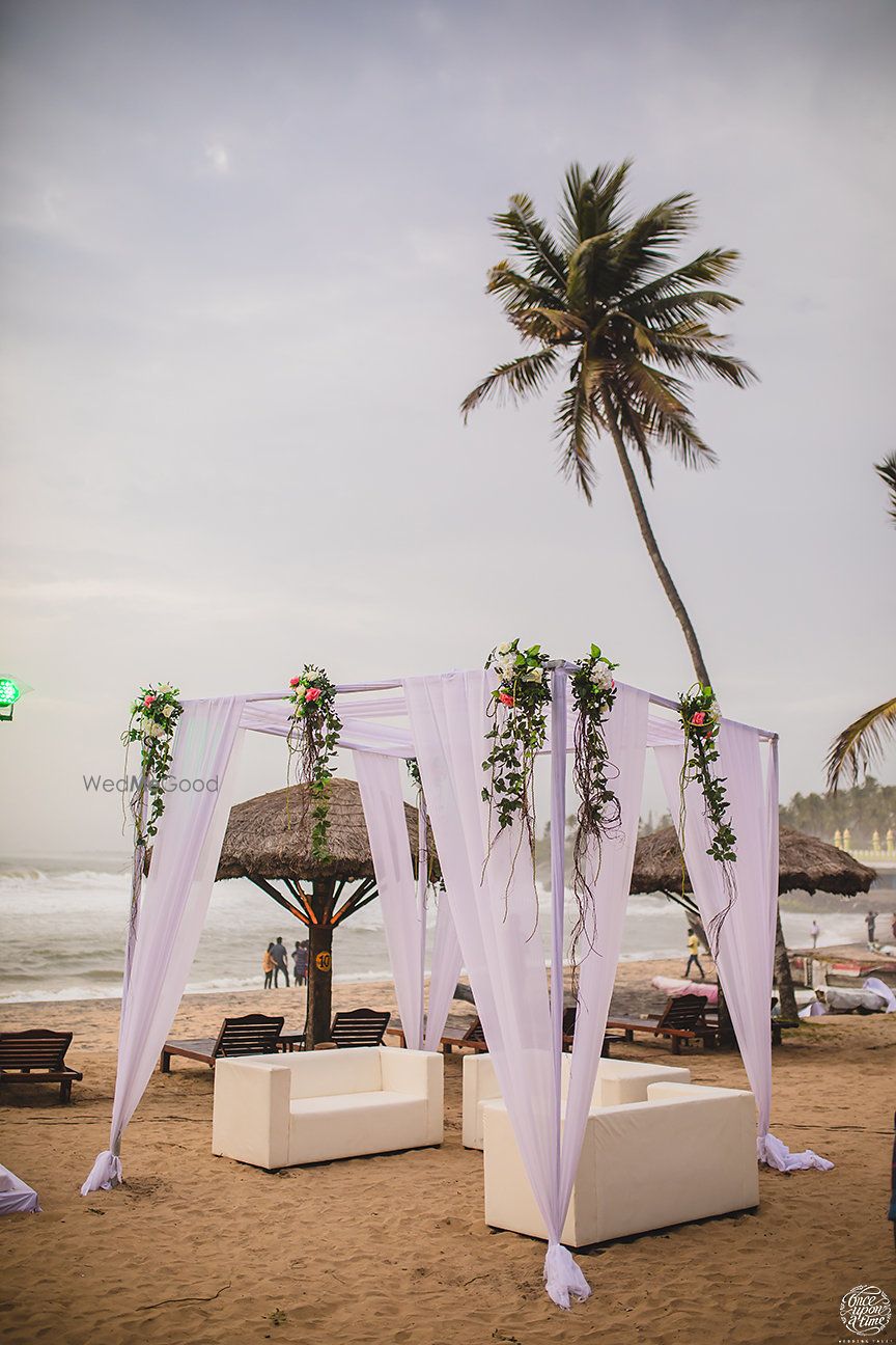 Photo of Beach wedding seating idea with mandap