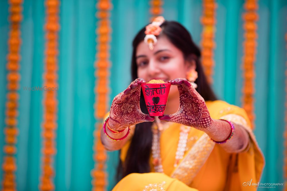 Photo of Bridal portrait with personalised item